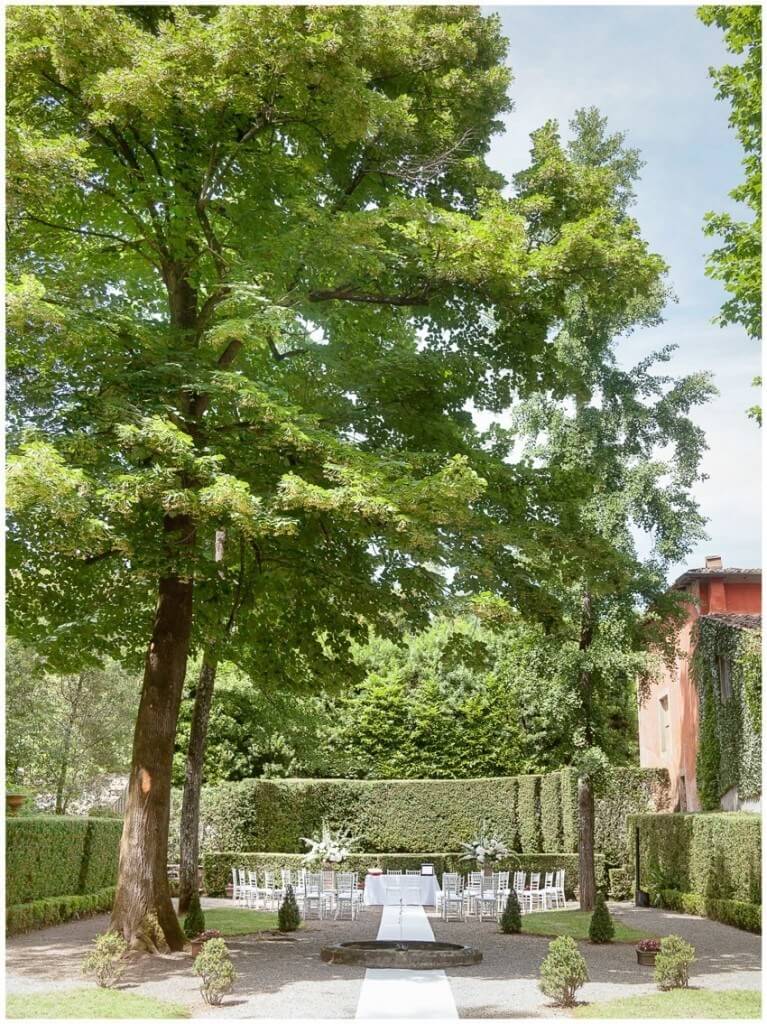 setting of villa grabau for symbolic wedding